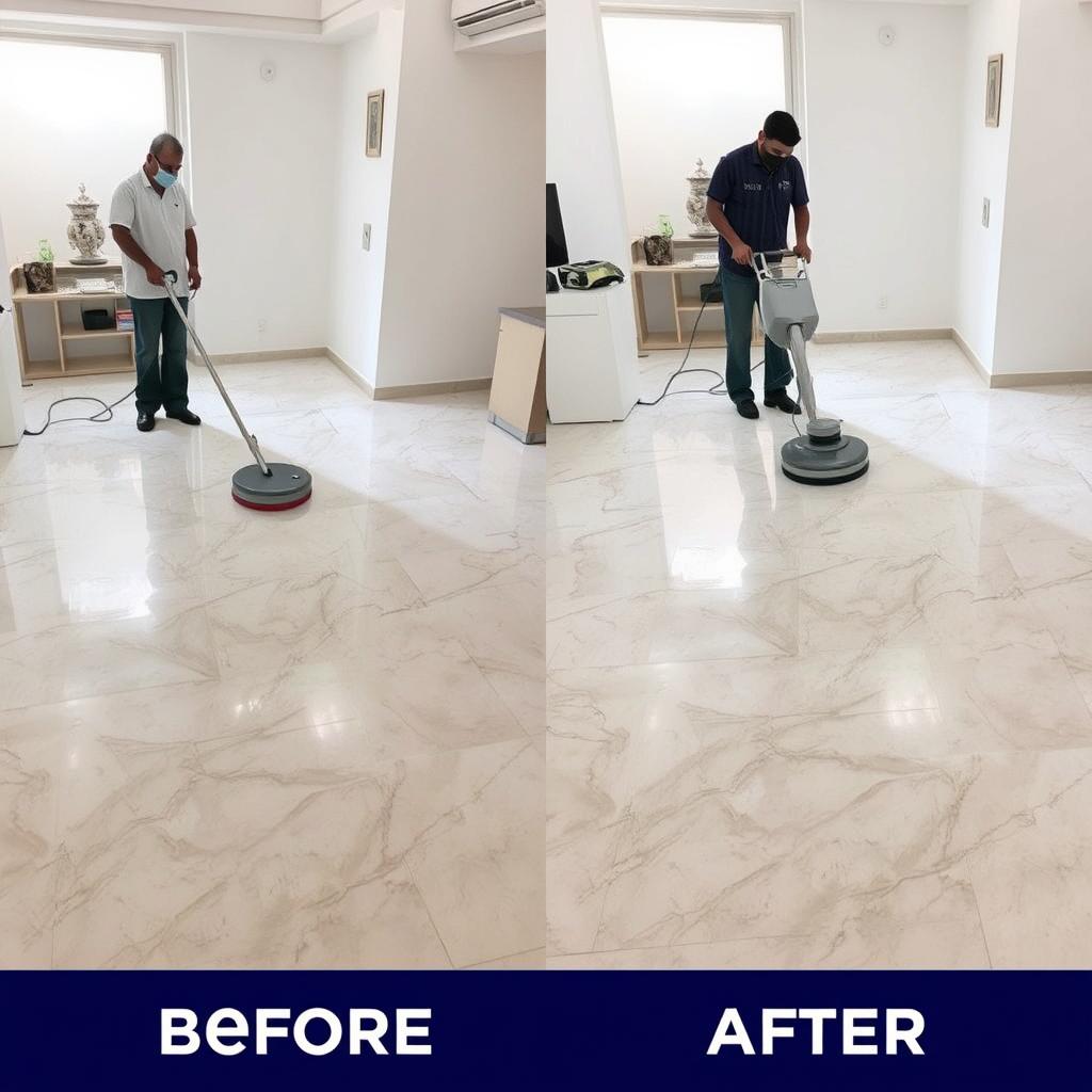 Floor cleaning and polishing in Secunderabad home