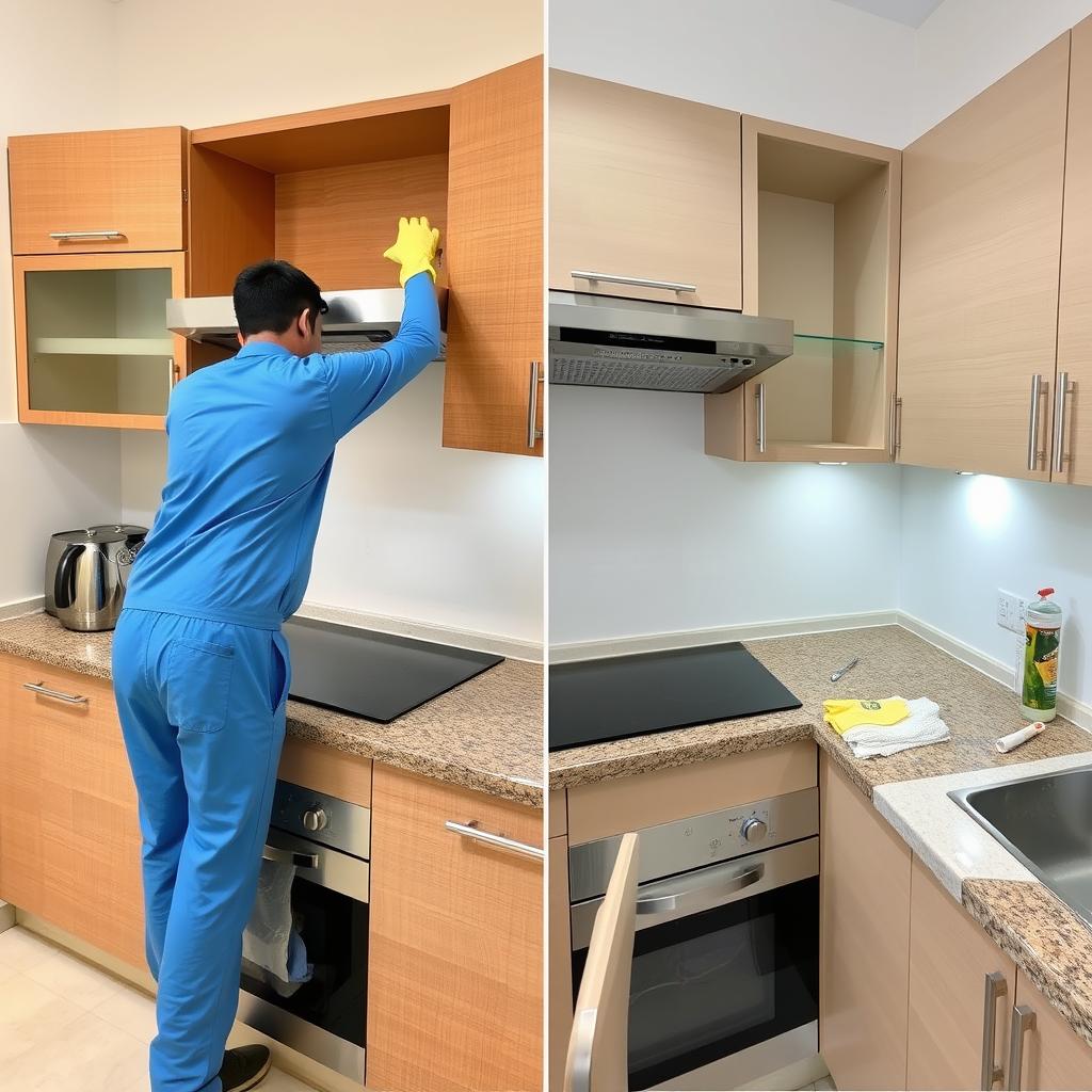 Kitchen deep cleaning in Secunderabad apartment