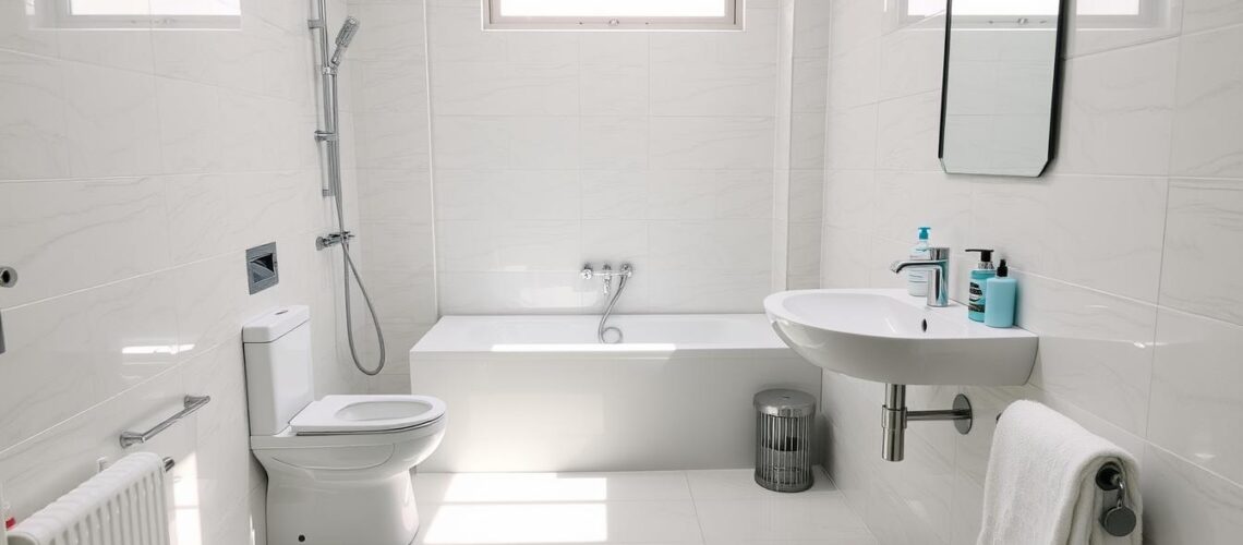 Professional bathroom cleaning service in Secunderabad showing a sparkling clean bathroom